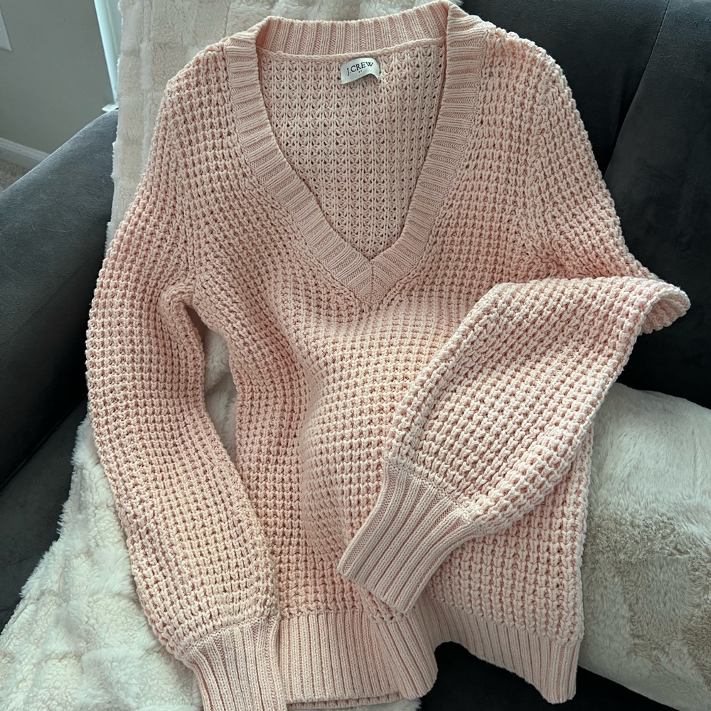 J. Crew Blush V-Neck Sweater